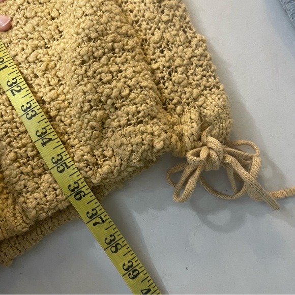 FP Beach Yellow Mustard Laced Up Sweater Dress Size S - Picture 9 of 10
